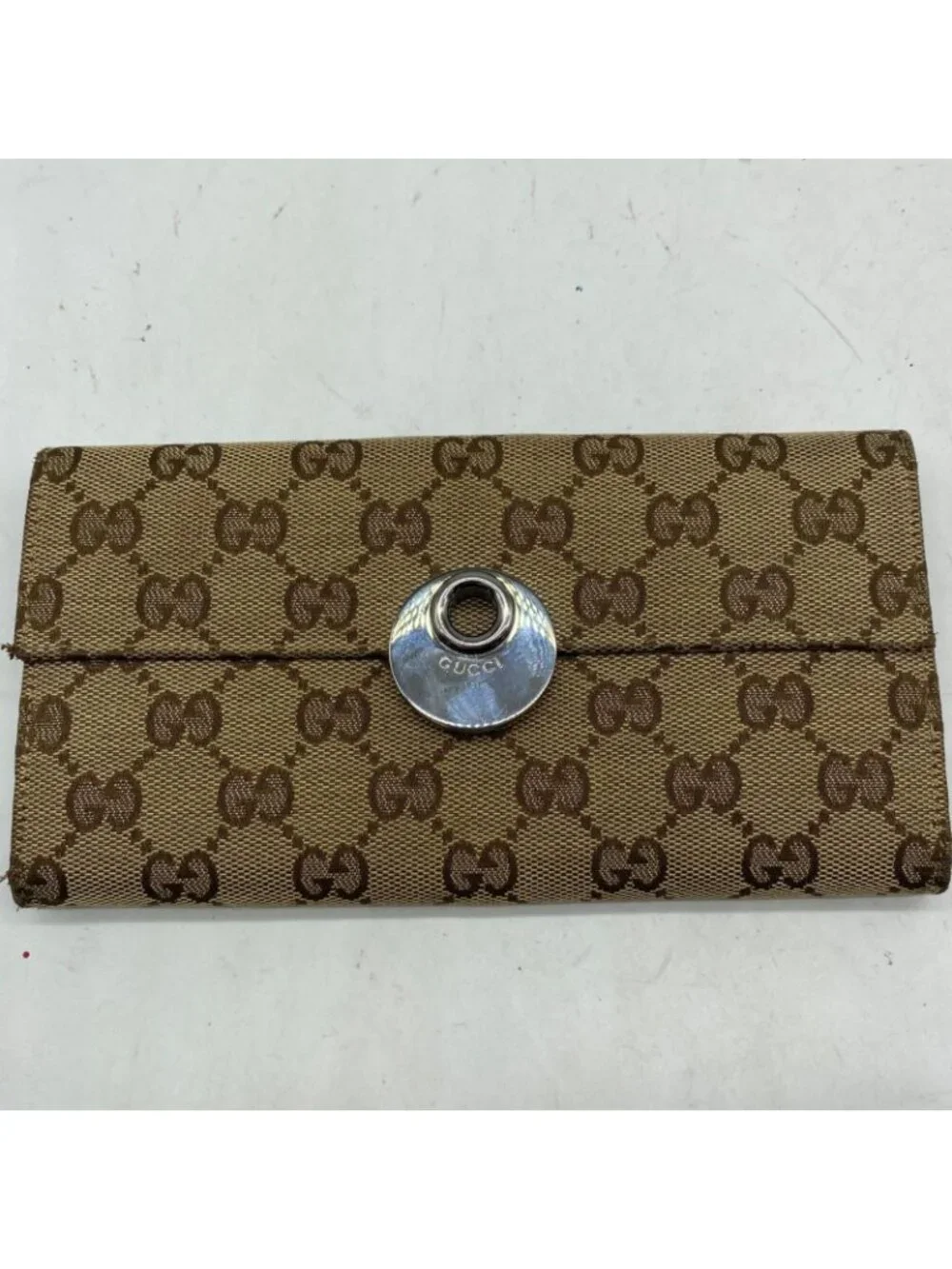 Gucci Wallet Bifold Hook Abbey GG Canvas Card Billfold - Picture 12 of 15